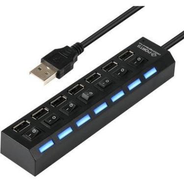 Imagem de Hub Usb 7 Portas 2.0 Hd Extensor Pen Drive Hd
