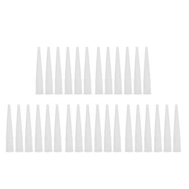 Imagem de FTVOGUE 30pcs de Calafetagem de Plástico Extender Caulk Tip Tip Ferramenta de Reutilizável Bicos de Calafeta