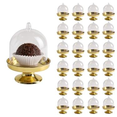 Imagem de Kit 24 Enfeite Mini Cúpula para Doce ou Lembrancinha Festa Casamento Cha Bebe Aniversário 8 x 5,5cm