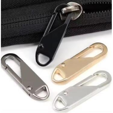 Imagem de Puxador Zíper Universal de Metal Extrator Destacável Deslizante Reparo