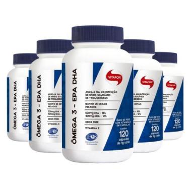 Imagem de Kit com 5 Ômega 3 EPA DHA 120 cápsulas - Vitafor