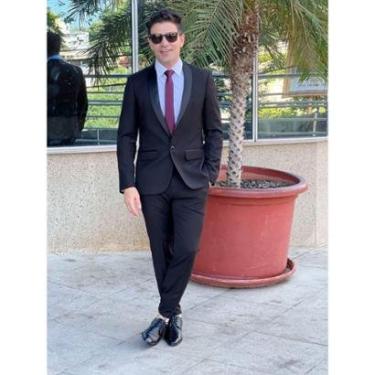 Imagem de Terno Masculino Super Slim Fit com Gola Shawl-Masculino
