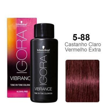 Imagem de Schwarzkopf  Igora Vibrance 5-88 Castanho Claro Natural Vermelho Extra