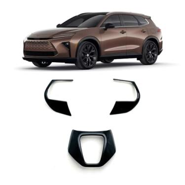 Imagem de TENWIND Tampa da moldura do painel do painel do console central do carro compatível com acessórios Toyota Crown Signia 2025+ (preto brilhante)