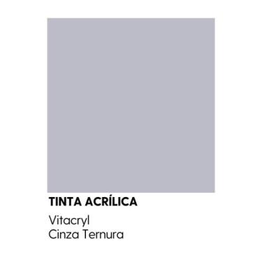 Imagem de Tinta Emborrachada Acetinada Cinzas - Vitacryl, Cinza Ternura, 3,6 lts