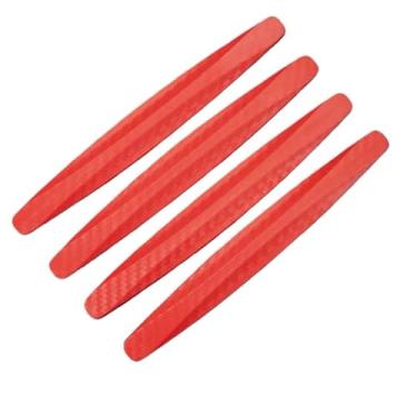 Imagem de Kit Protetor de Retrovisor de Porta do Carro - 11,5 cm | Fita Anti-Risco + Lâmina Anti-Colisão | Acessórios Automotivos (Vermelho,4 peças - 1 conjunto)