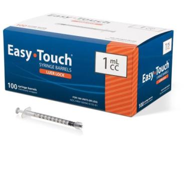Imagem de Seringa EasyTouch Luer-Lock Cilindro de seringa de 1 ml (pacote com 10