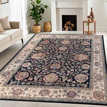 Imagem de Superior Tapete lavável para ambientes internos, nylon, decoração de casa, sala de estar, quarto, corredor, escritório, lavagem à máquina, forro de algodão durável, tradicional, coleção Zadar, 30 x 45