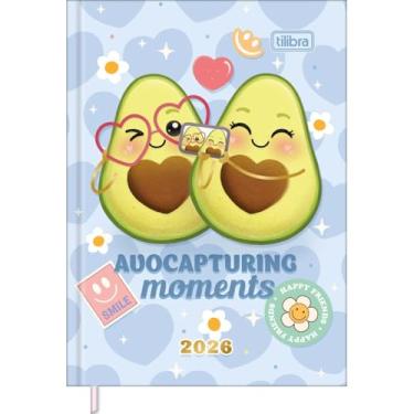Imagem de Tilibra - Agenda Costurada MIni 7,8 x 10,8 cm Abacute 2026 - Avocapturing Moments - Azul