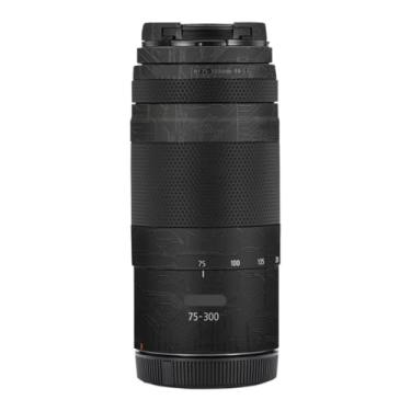 Imagem de Adesivo para lente de câmera 75-300 4-5.6 Película protetora protetora para Canon RF 75-300 mm F4-5.6 (Circuit Black)