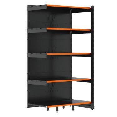 Imagem de Rack Fit Parede 1 Continuação 2,02X0,90X0,60 5 Bandejas Amapá, Preto P