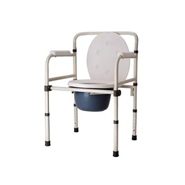 Imagem de Cadeira dobrável para banheiro/chuveiro, cadeira de cabeceira dobrável, cadeira de chuveiro de banheiro antiderrapante de aço inoxidável, cadeira de banheiro portátil para acampamento, cadeira