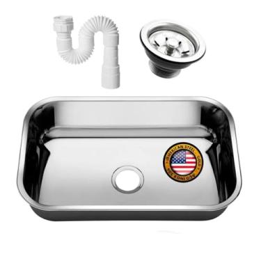 Imagem de Cuba Pia N° 2 Gold 304 Cozinha Inox American Steel 56x34x17