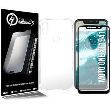 Imagem de Capinha Celular Transparente compativel Moto One XT1941 5.9 + 2 Pel Vi