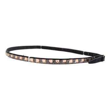 Imagem de Bandinha De Chapéu Strass Quadrado Dourada Luxo Regulagem - Couros All