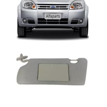 Imagem de Quebra Sol Cinza com Espelho Ford Ka 2001 a 2013 Lado Esquerdo - NewTe
