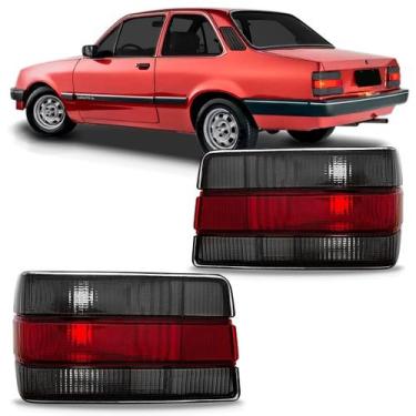 Imagem de Par Lanterna Traseira Chevette 1987 a 1993 Fumê - JCV