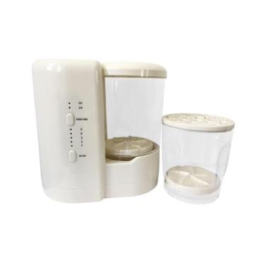 Imagem de Kokiya Máquina de lavar roupa íntima 2 em 1, limpador de pincéis de maquiagem, copo automático para lavar roupa, mini máquina de para viagens, trailer, Bege Branco