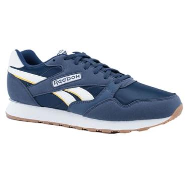 Imagem de Reebok Tênis masculino clássico de nylon, Brave azul/giz, 12