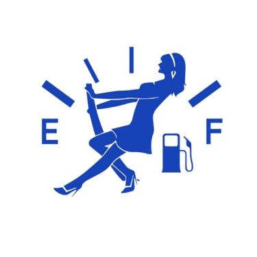 Imagem de 4 peças adesivos engraçados de tanque de combustível à prova d'água decalque hilário para a maioria dos veículos carro caminhão porta tampa de gasolina, fácil instalação mais cor (azul)