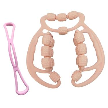 Imagem de Dynwave Rolo de relaxamento, 24 rodas, resistente, rolo de massagem, equipamento de massagem para treino, Rosa