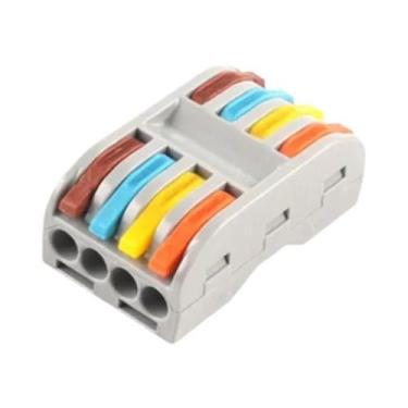 Imagem de Conector Rápido Universal 5PCS Bloco Terminal Elétrico Push-in Para Co