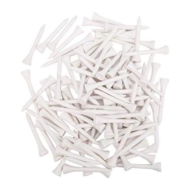 Imagem de Material de Madeira de Qualidade de Camiseta de Golfe de Longa Duração 54 Mm para Prática Minimiza Danos Ao Taco Branco