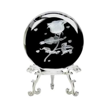 Imagem de Bola De Cristal 3D De 60mm Com Figura De Animal Gravada a Laser, Ornam