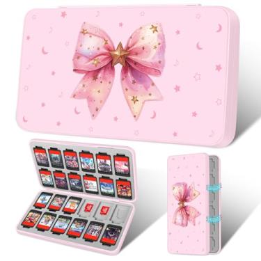 Imagem de Gurgitat for Nintendo Switch 2 Game Case - Cute Cartoon with 24 Game Holder Slots and 24 SD Micro Card Slots for Nintendo Switch/Lite/OLED Star Game Card Case for Girls Boys Cartridge Cases