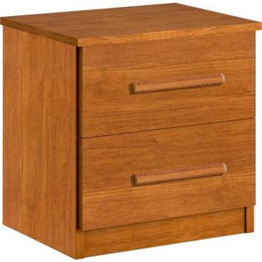 Imagem de Mesa de Cabeceira MDF 2 gavetas puxadores madeira - Zeus-Nature - Bianchi Móveis