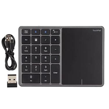 Imagem de Teclado Numérico USB, Teclado Numérico Sem Fio de Modo Duplo de 22 Teclas, Touchpad, para OS X, para, (Cinza Ferro)
