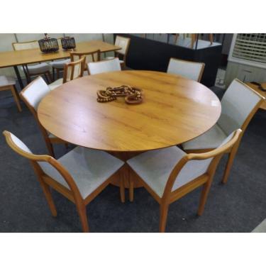 Imagem de Sala de Jantar Redonda 6 Cadeiras 1,35m Phoenix Requinte