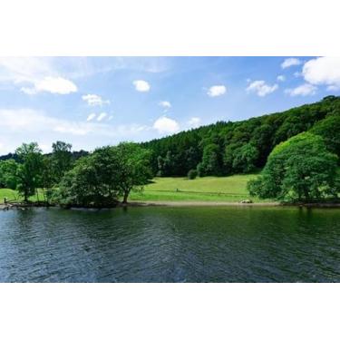 Imagem de Quadro Decorativo com Estampa Landscape Lake Windermere Lake District National Park 30 x 30 Papel 3 unidades