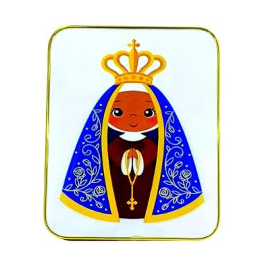 Imagem de Quadro Nossa Senhora Aparecida, 25 x 20 cm, Decorativo com Moldura Dourada (0322)