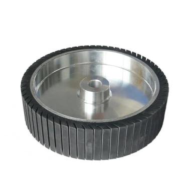 Imagem de Roda centrífuga de borracha expansora de 292x50/100 mm para lixadeira de bancada de 36 polegadas e 915 mm, roda de 292x50x25 mm
