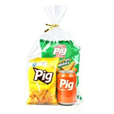 Imagem de PigPotParty 30,5 x 40,6 cm, 50 peças de sacos de reforço inferior, sacos de presente de celofane de plástico transparente com 50 laços torcidos, embalagem grande de lembrancinhas de festa, embrulho de