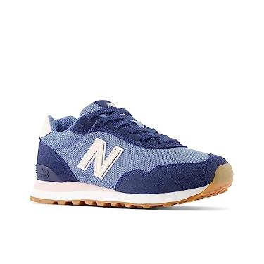 Imagem de New Balance Tênis feminino 515 V3, Azul mercúrio/azul marinho/quartzo rosa, 35