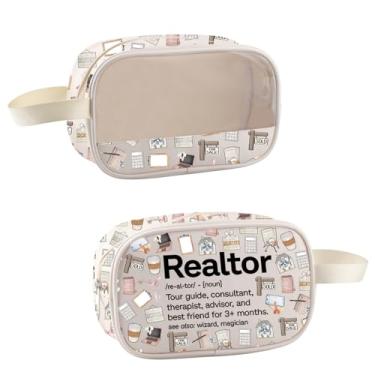 Imagem de TSOTMO Bolsa cosmética com definição de corretor de imóveis para corretor de imóveis, vendedor, corretor, presente, agradecimento para vendedor, Tour pelo corretor de imóveis, Sacos de cosméticos