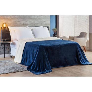 Imagem de Cobertor Alaska Casal King Dupla Face Manta Flannel E Pele