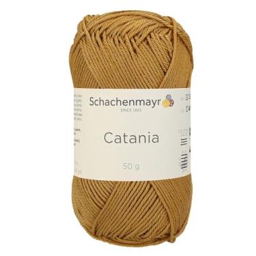 Imagem de 3 novelos/pacote Schachenmayr (SMC) Catania Originals Yarn, cada bola 50 g (125 m), 100% algodão mercerizado para fio de tricô e crochê, peso esportivo, 431 - Curry