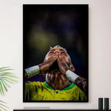 Imagem de Genérico, Quadro Neymar Beijo Agradeçendo A Deus Decorativo A3 35x45cm