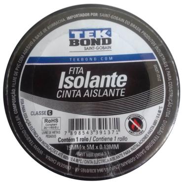 Imagem de Fita Isolante 19mm x 5 Metros 0,13mm - 21131001905 - TEKBOND