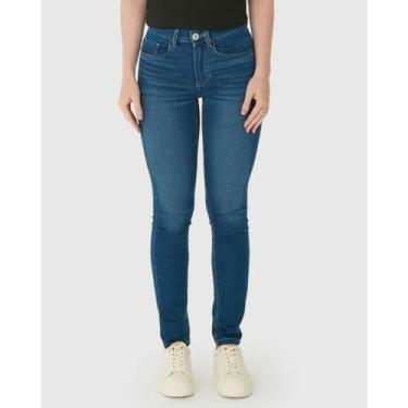 Imagem de Calça Jeans Feminina Skinny Malwee Ref. 129043, Azul, 44