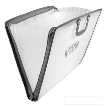 Imagem de Pastas para documentos, pasta de arquivos de documentos multicamadas, grande capacidade, fecho de zíper duplo, portfólio de armazenamento de arquivos para alunos, professores, pintores