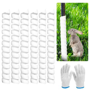 Imagem de Protetor de tronco de árvore, envoltórios de árvores para proteger a casca, protetor de árvore para proteger a casca, tubos de mudas de árvores, mudas de veados, roedores, cortadores de grama e