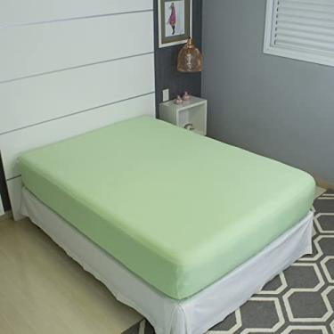 Imagem de Lençol Avulso Casal Malha Com Elástico (Verde Bebê)