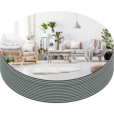 Imagem de Pacote com 14 espelhos redondos de acrílico para centros de mesa, 15 cm, 20 cm, adesivos autoadesivos de espelho para parede, casa, sala de estar, quarto, decoração, espelhos pequenos para artesanato