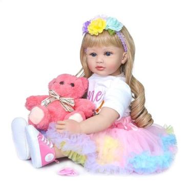 Imagem de Boneca infantil Reborn RXDOLL Princess com cabelo loiro encaracolado d