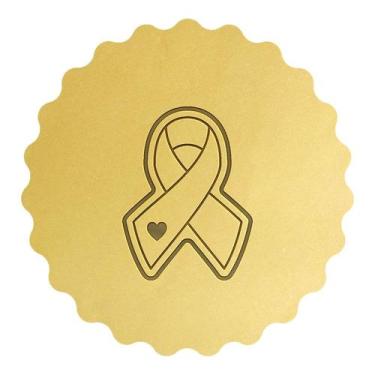 Imagem de Cortador Biscoito Faixa com Coração Outubro Rosa - DOCE IMPRESSO, 7cm