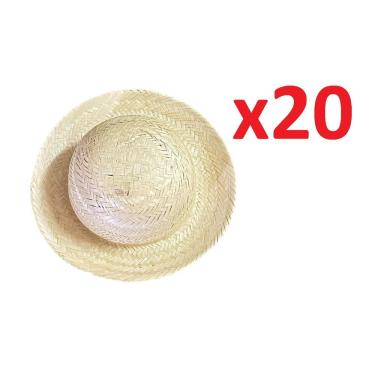Imagem de 20 Un Mini Chapéu Palha Decoração Festa Junina 25,5Cm